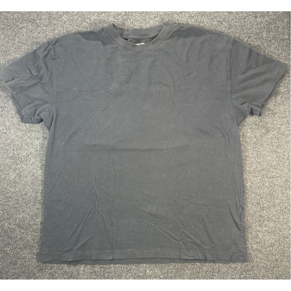 Abercrombie & Fitch Soft A&F Essentials Relaxed Fit T-Shirt Black XL 100% Cotton